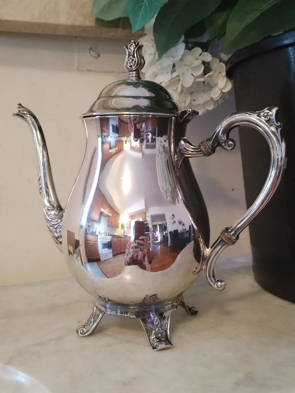 F B ROGERS SILVER TEA COFFEE POT